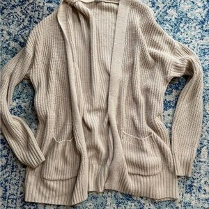 Cozy Cream Open-Front Sweater